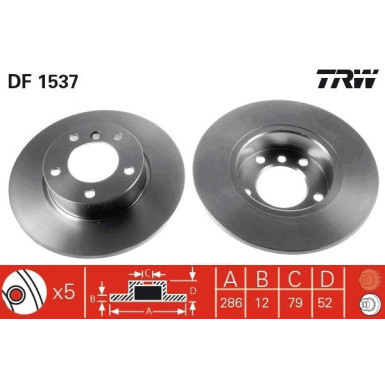 TRW | Bremsscheibe | DF1537