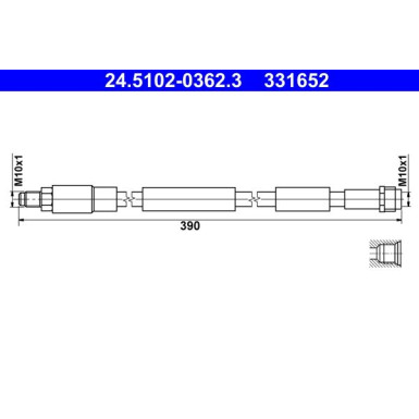 ATE | Bremsschlauch | 24.5102-0362.3