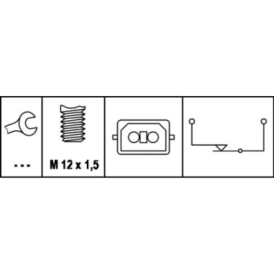 Hella | Bremslichtschalter | 6DD 008 622-161