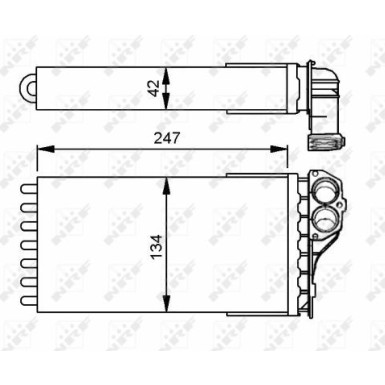 NRF | Wärmetauscher, Innenraumheizung | 53557