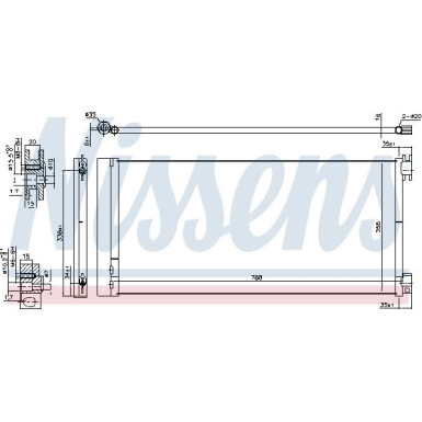 Nissens | Kondensator, Klimaanlage | 940596