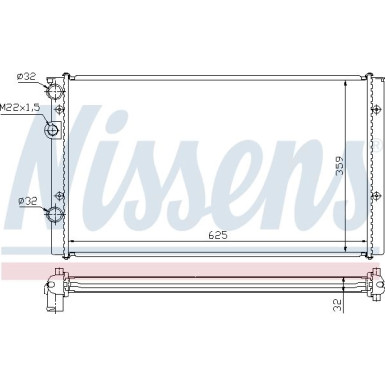 Nissens | Kühler, Motorkühlung | 65248