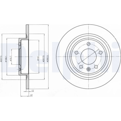 Delphi | Bremsscheibe | BG4279