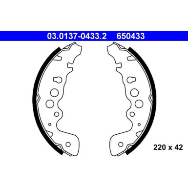 ATE | Bremsbackensatz | 03.0137-0433.2