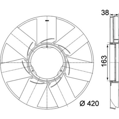 Mahle | Lüfterrad, Motorkühlung | CFW 38 000P