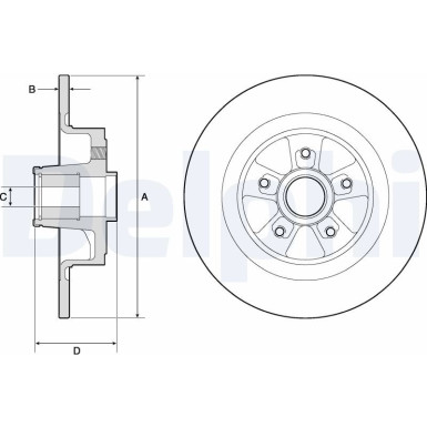 Delphi | Bremsscheibe | BG9136RS