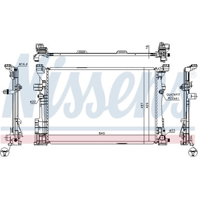 Nissens | Kühler, Motorkühlung | 67186