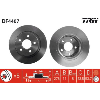 TRW | Bremsscheibe | DF4407