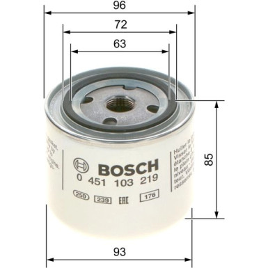 BOSCH 0 451 103 219 Ölfilter