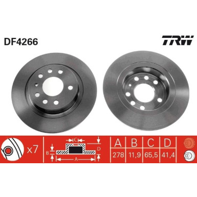 TRW | Bremsscheibe | DF4266