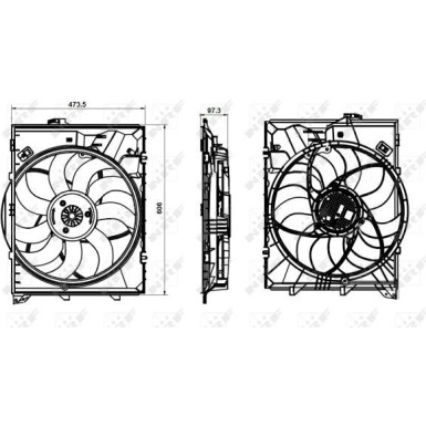 NRF | Lüfter, Motorkühlung | 47863