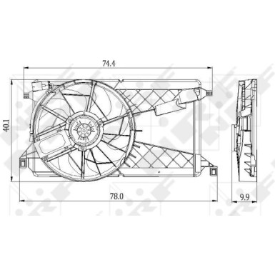 NRF | Lüfter, Motorkühlung | 47291