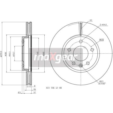 Maxgear | Bremsscheibe | 19-2332