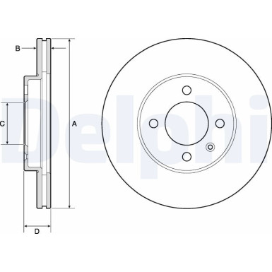 Delphi | Bremsscheibe | BG2455