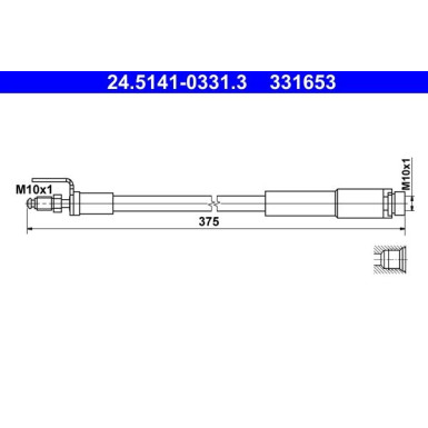 ATE | Bremsschlauch | 24.5141-0331.3