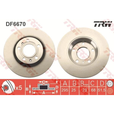 TRW | Bremsscheibe | DF6670