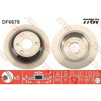 TRW | Bremsscheibe | DF6678