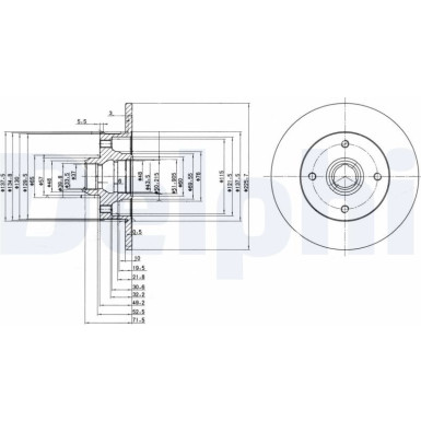 Delphi | Bremsscheibe | BG2389