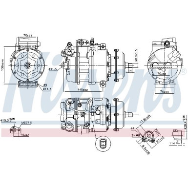 Nissens | Kompressor, Klimaanlage | 890635