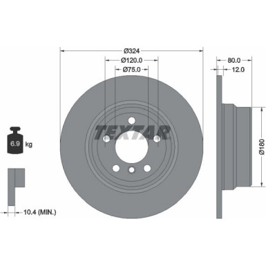 Textar | Bremsscheibe | 92107403