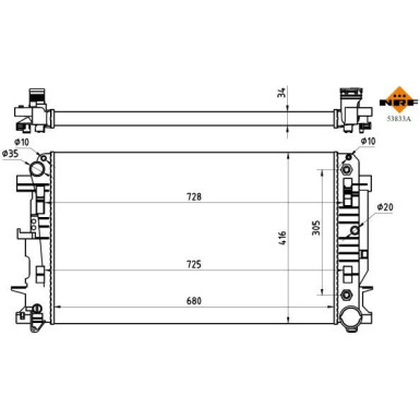 NRF | Kühler, Motorkühlung | 53833A