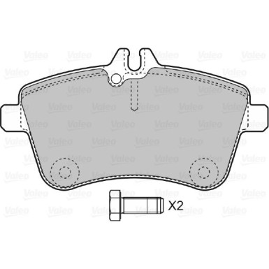 Valeo | Bremsbelagsatz, Scheibenbremse | 598795