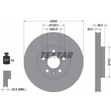 Textar | Bremsscheibe | 92287505