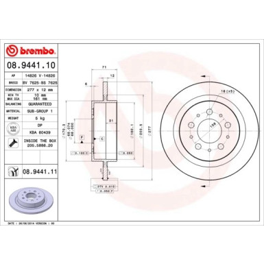 Brembo | Bremsscheibe | 08.9441.11