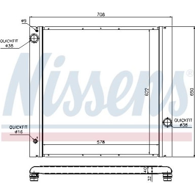 Nissens | Kühler, Motorkühlung | 64314