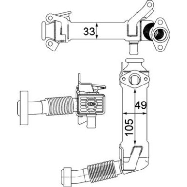 Mahle | Kühler, Abgasrückführung | CE 21 000P