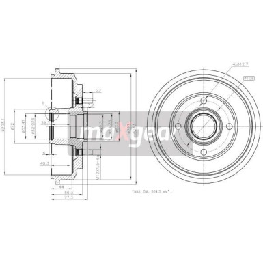 Maxgear | Bremstrommel | 19-2316