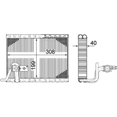 Mahle | Verdampfer, Klimaanlage | AE 124 000P