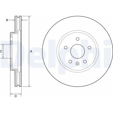 Delphi | Bremsscheibe | BG4783C