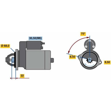 BOSCH | Starter | 0 001 107 492