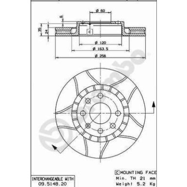 Brembo | Bremsscheibe | 09.5148.76