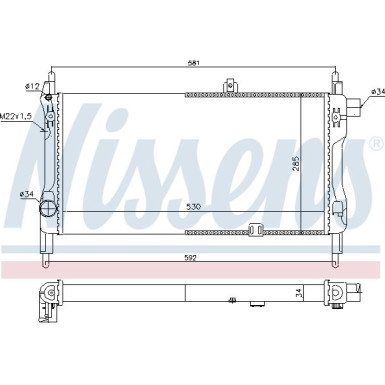 Nissens | Kühler, Motorkühlung | 632381