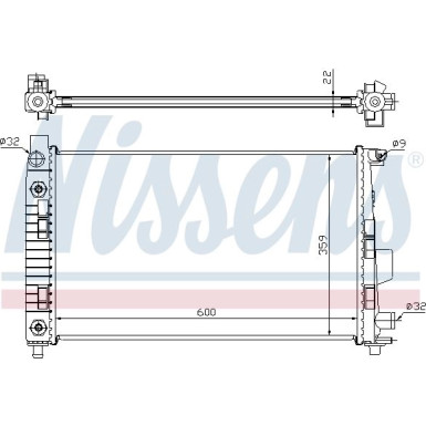 Nissens | Kühler, Motorkühlung | 62781A