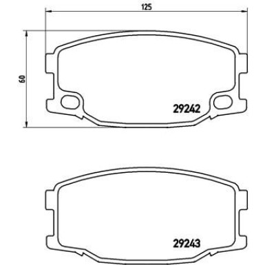 Brembo | Bremsbelagsatz, Scheibenbremse | P 54 035