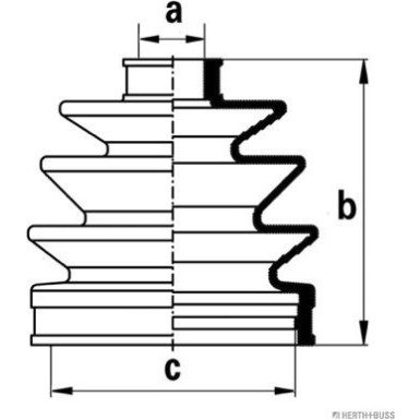 Herth+Buss Jakoparts | Faltenbalgsatz, Antriebswelle | J2861004