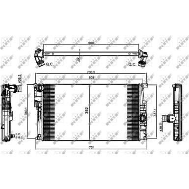 NRF | Kühler, Motorkühlung | 58411