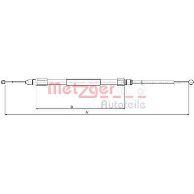 Metzger | Seilzug, Feststellbremse | 10.4159