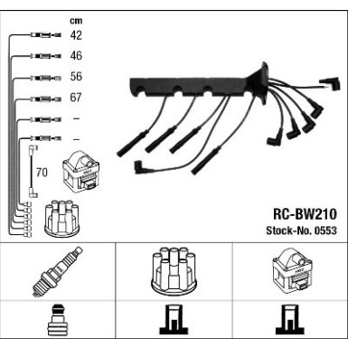 NGK | Zündleitungssatz | 0553