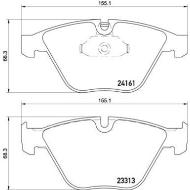 Brembo | Bremsbelagsatz, Scheibenbremse | P 06 081