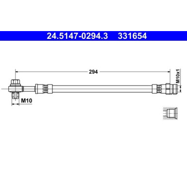 ATE | Bremsschlauch | 24.5147-0294.3