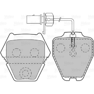 Valeo | Bremsbelagsatz, Scheibenbremse | 598992