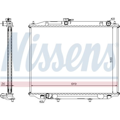 Nissens | Kühler, Motorkühlung | 68706A