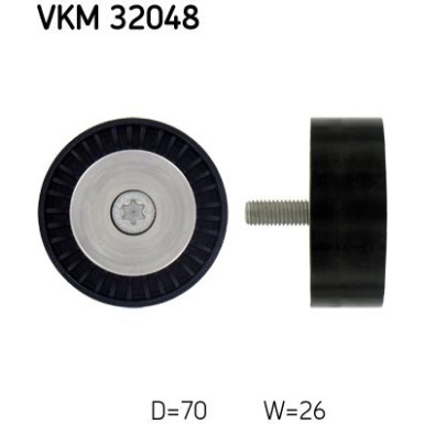 SKF | Umlenk-/Führungsrolle, Keilrippenriemen | VKM 32048