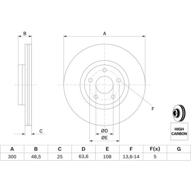 BOSCH | Bremsscheibe | 0 986 479 C52