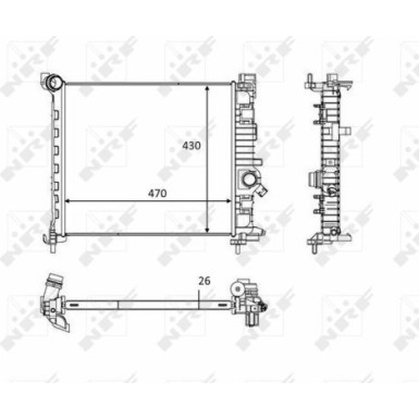NRF | Kühler, Motorkühlung | 58473