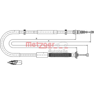 Metzger | Seilzug, Feststellbremse | 12.0703